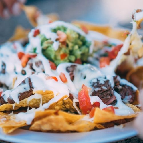 Loaded Nachos Recipe 5 up close photo of loaded nachos